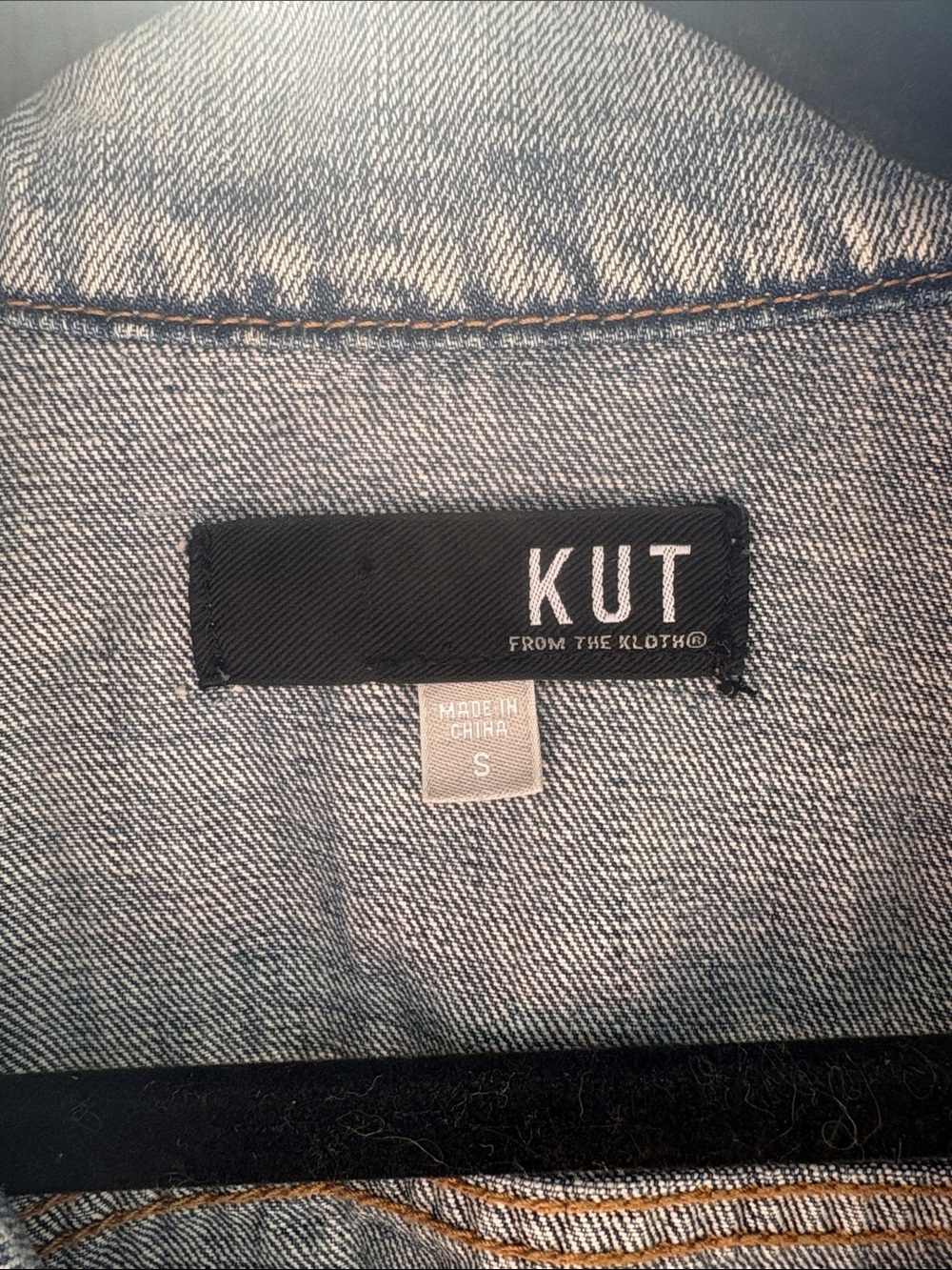 Kut from the Kloth Light Wash Denim Jean Jacket - Picture 3 of 5